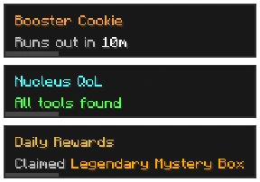 Three Cryptic notifications stacked in the corner